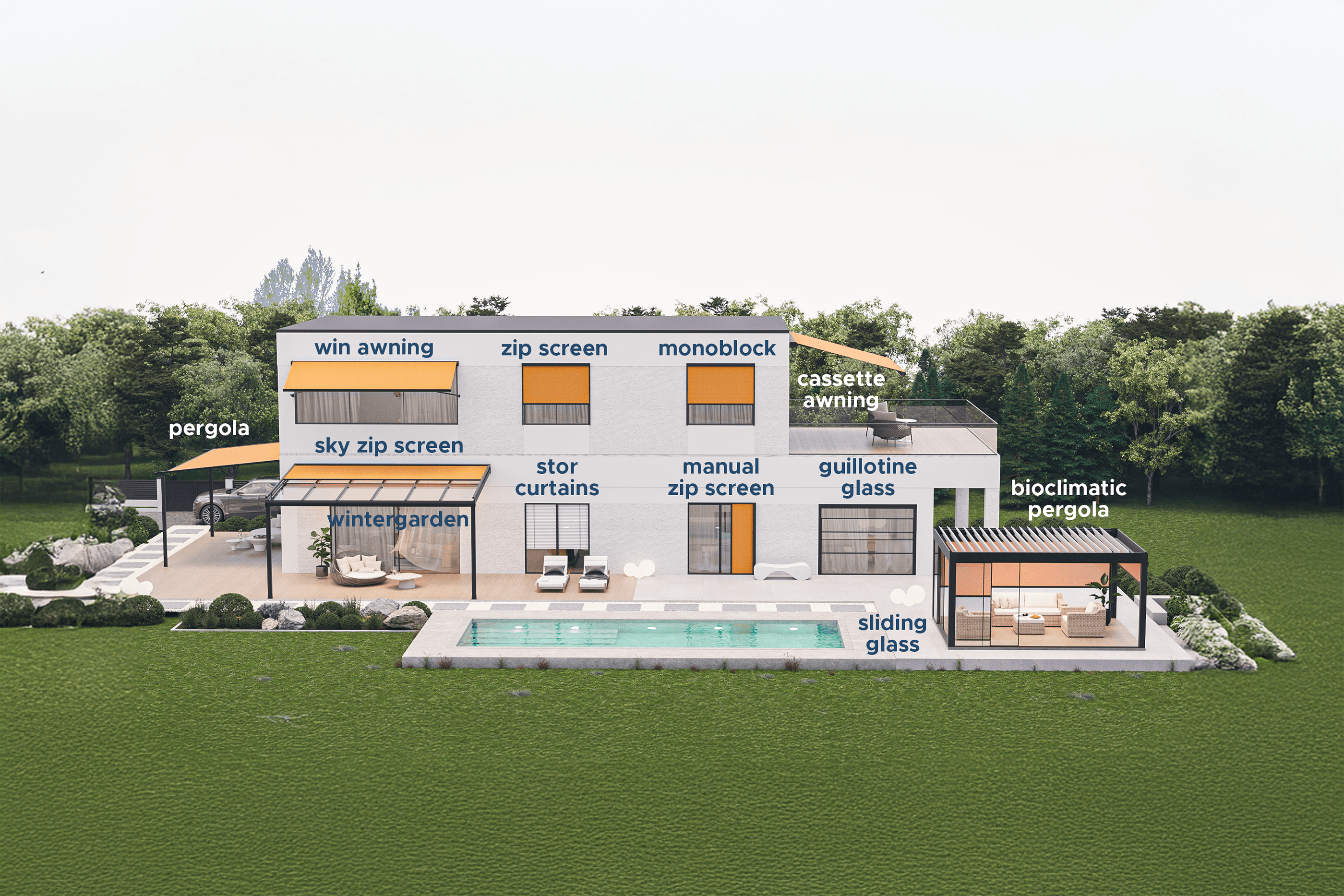 Progetti architettonici Flora Shading selezionati